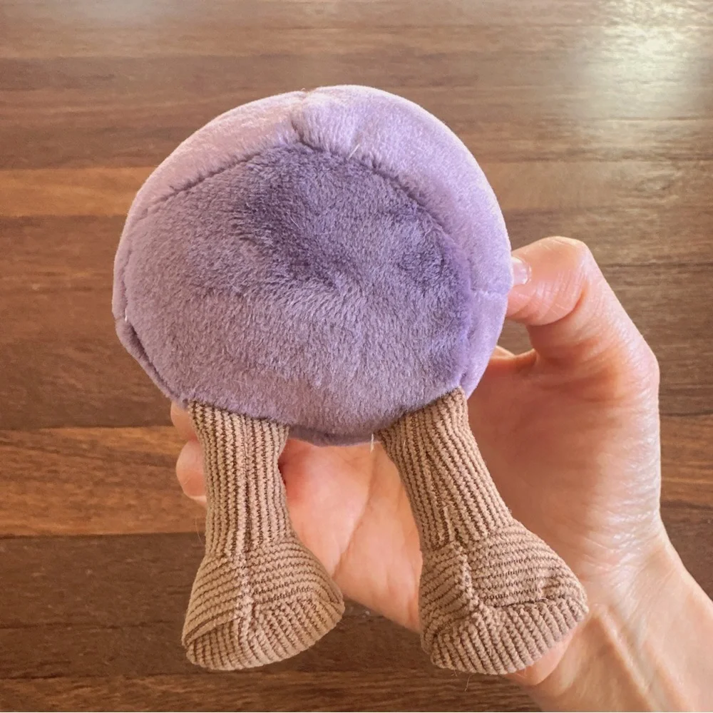 Cute Eggplant Plush Keychain Kawaii Purple Veggie Soft Plush Bag Charm Gift